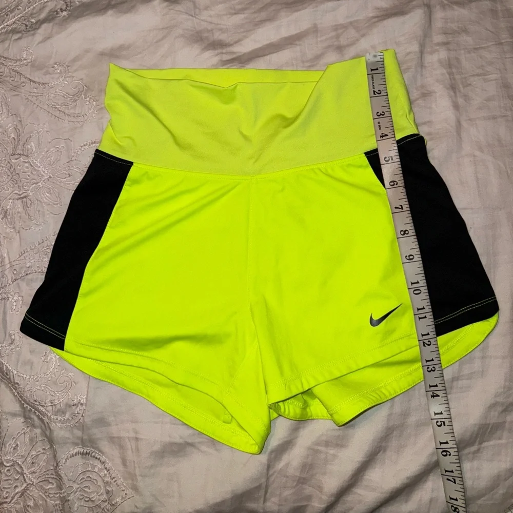 Nike Neon Green & Black Running Shorts Size XS